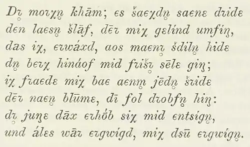 Première strophe de « Zueignung » transcrite dans Kürsten et Bremer 1910.