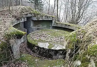 Position DCA pour un canon de 20&nbsp;mm au Fort de Castels&nbsp;(de) (2014)