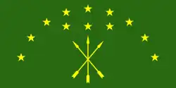 Drapeau de la république russe d'Adyguée.