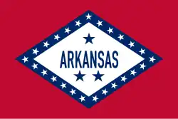 Drapeau de l'Arkansas de 1913 à 1924.