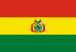 Le drapeau d'État de la Bolivie
