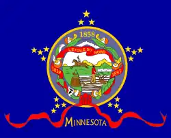 Revers du drapeau du Minnesota de 1893 à 1975
