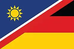 Description de l'image Flag of Namibia and Germany.jpg.