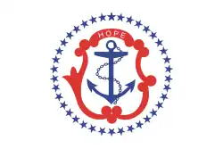 Drapeau de l'État de Rhode Island de 1877 à 1882.
