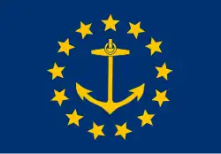 Drapeau de l'État de Rhode Island de 1882 à 1897.
