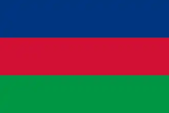 Drapeau de la SWAPO utilisé par les Nations-unies de 1976 à 1990 pour représenter la Namibie.