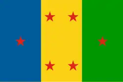 Drapeau des Ogonis (Nigeria).