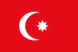 Drapeau de l'Empire ottoman à l'époque