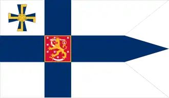 Drapeau du président de la République de Finlande
