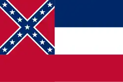 Drapeau de l'État du Mississippi, de 1894 à 1996.
