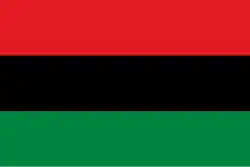 Le drapeau rouge, noir et vert de l'UNIA en 1920.