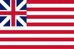 Ancien drapeau des États-Unis (1776-1777).