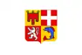 Premier drapeau, apparu en même temps que le blason.