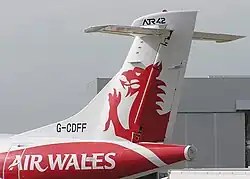 Le dragon sur un avion d’Air Wales.