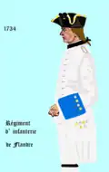 régiment de Flandre de 1734 à 1740