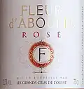 Étiquette du vin Fleur d'Aboukir.
