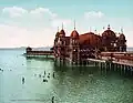 Le Pavillon Saltair sur le Grand Lac salé, États-Unis, 1901.