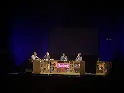 À l'Olympia en compagnie de Simon Astier et d'Audrey Pirault.