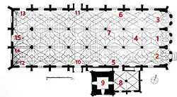 Saint-Martin de Lauingen (Donau), trois vaisseaux égaux.
