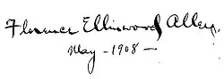 signature de Florence Ellinwood Allen