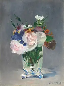 Fleurs dans un vase de cristal, vers 1882, Washington, National Gallery of Art.