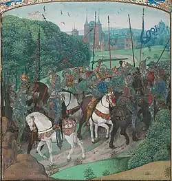 Lithographie des chroniques de Froissart.
