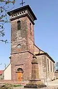 L'église, côté nord-ouest.