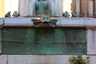 Plaque en bronze représentant sans doute le cloître du musée des Augustins.