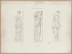 Bas reliefs.