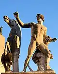 Une des statues sur la Fontana del Quirinale.