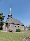 L'église Saint-Ursmer de Fontenelle (département de l'Aisne, France).
