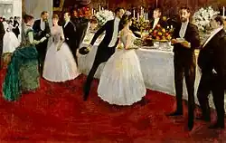 Le Buffet (toile de 1884) de Jean-Louis Forain.