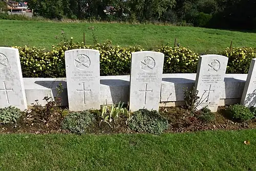 Soldats décédés en août 1918.