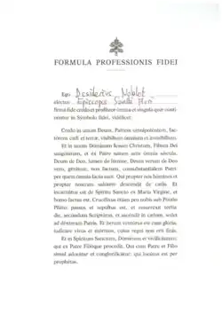 Formule de Profession de foi (Partie 1).