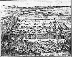 Le fort du Détroit en 1710.