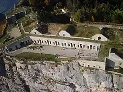 Le fort depuis un avion.