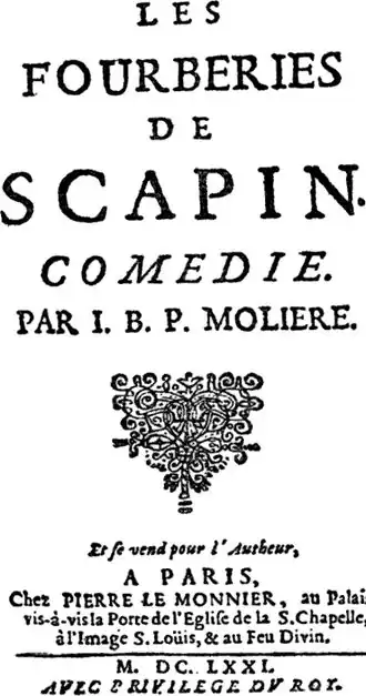 Frontispice de la première édition de 1671.
