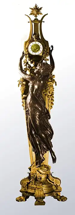 Grande Horloge néo-Louis XVI, genre Delafosse, exécutée par la maison Lemerle-Charpentier et présentée à l'Exposition universelle de 1878, musée des beaux-arts de Troyes (Inv.894.15.19)