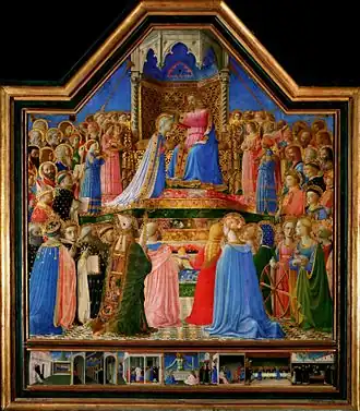 Le Couronnement de la Vierge, 1430-1432,musée du Louvre.