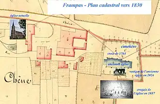 Plan de l'ancienne église.
