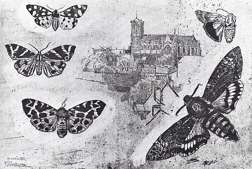 L'église Saint-Martin, 1911 (Eau-forte ; 19,8&nbsp;×&nbsp;29,7&nbsp;cm), Liège, Musée de La Boverie