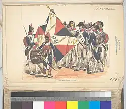 Drapeau de la 23e demi-brigade en 1796