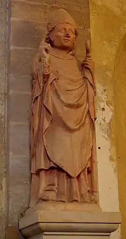 La statue de saint Loup ou saint Fromond.