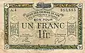 Billet de 1 franc « Régie des Chemins de fer » 1923 (recto)