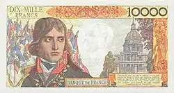 10&nbsp;000&nbsp;francs Bonaparte, Face verso