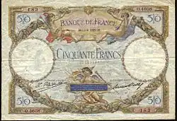 50 francs Luc Olivier Merson, Face recto