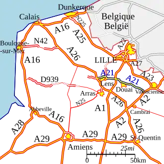 Carte de la route.