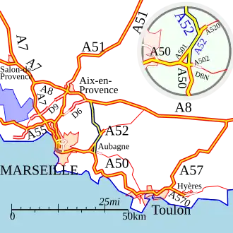 Carte de la route.