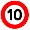 Limité à 10&nbsp;km/h.