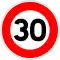 Limité à 30&nbsp;km/h.